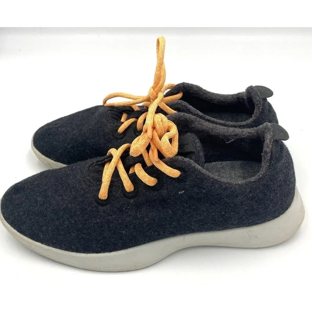 Allbirds Womens The Wool‎ Runners Grey Orange Laced PO 0162 Size 8